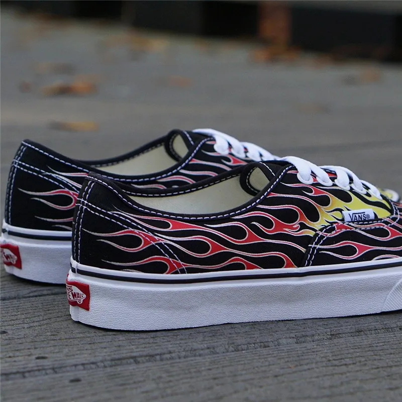 vans authentic mash up flames