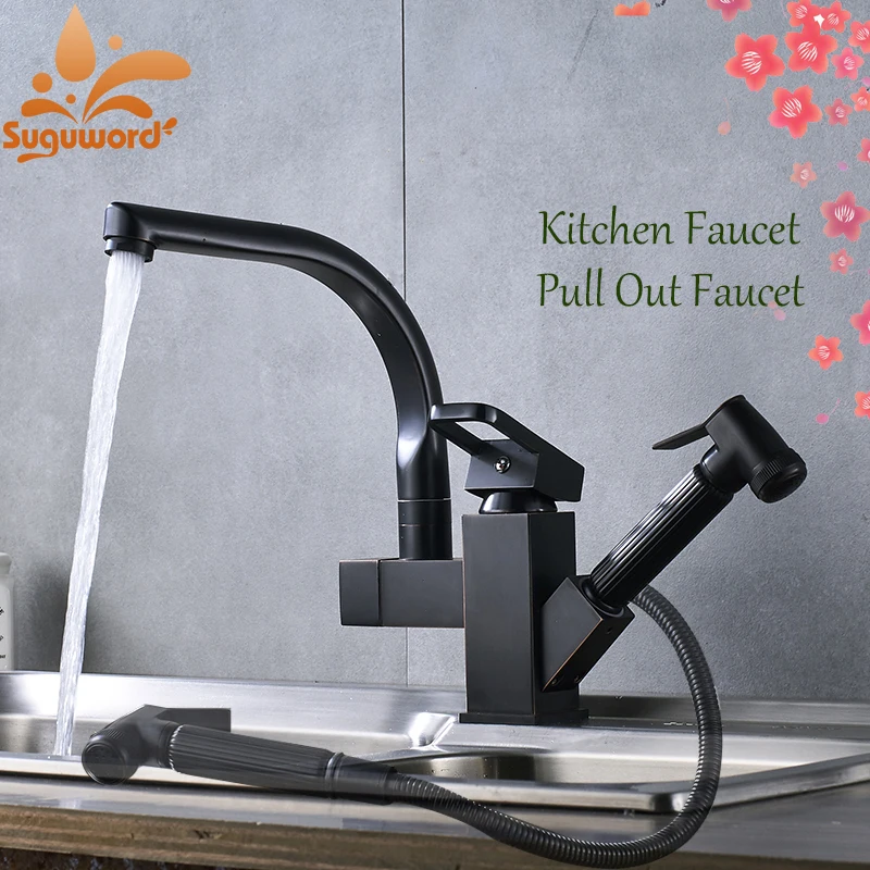 

Kitchen Sink Faucet ORB Finish Faucet Mixer Valve Kitchen Tap 360 Degree Rotating Faucet