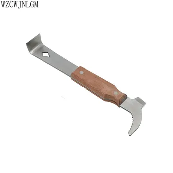 

Bee tool multi-function start scraper bee knife wood handle stainless steel cut honey knife tool equipment 1 pcs