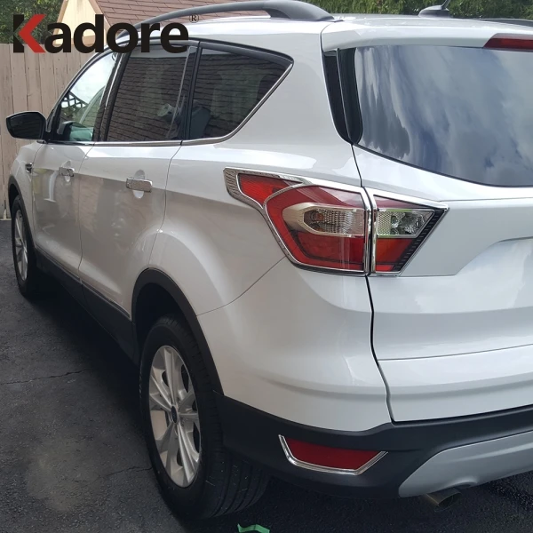 

For Ford Escape Kuga 2017 2018 2019 Chrome Rear Tail Light Lamp Cover Trim Taillight Frame Protector Decoration Sticker