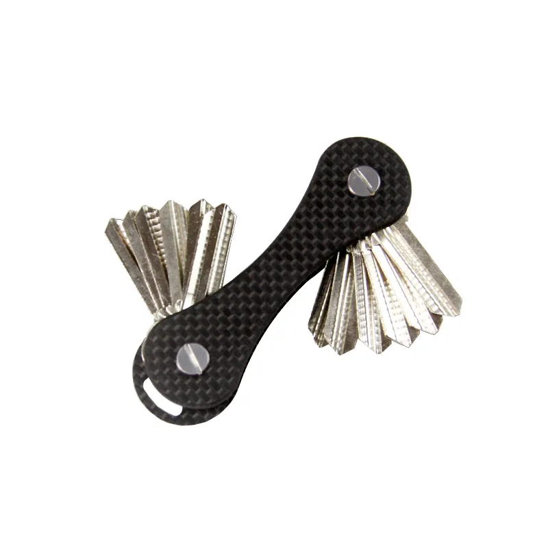 Utensile manuale in fibra di carbonio Qingbear Keybone Chiave speciale Fan Bar Kit da viaggio all'aperto Porta Portachiavi Titolare EDC Strumento romanzo regalo