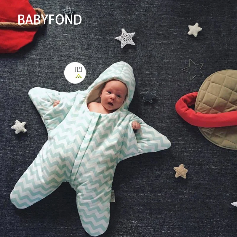

2018 Real 100% Cotton 3 Colors 0~1 Years Baby Small Starfish Ins Handmade Four Seasons Air Conditioning Sleeping Bag Dresses