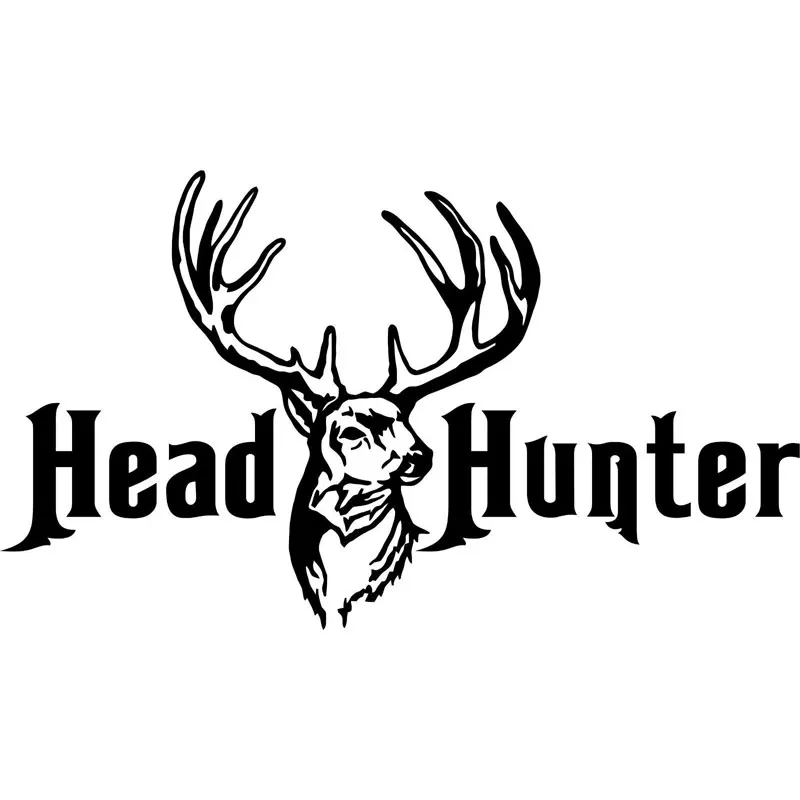

16CM*9.3CM Whitetail Deer Head Hunter Hunting Gun Bow Car Stickers and Decals Cartoon Auto Sticker for Car Styling C8-0394