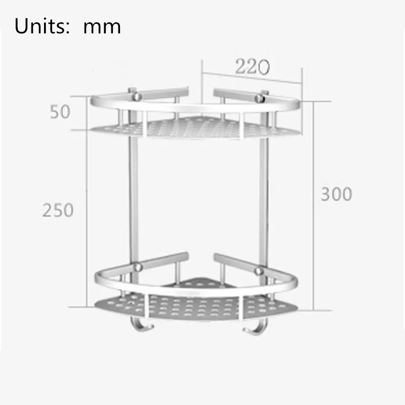 Горячая Распродажа пространство алюминиевая полка для ванной комнаты двухслойный настенный душ шампунь мыло косметические полки для ванной комнаты Аксессуары для ванной комнаты