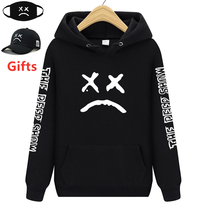 

Cap&Mask as Gifts lil peep hoodies men women hip hop Rapper Bboy DJ dancer sweatshirts hooded jacket tracksuits outwear coat