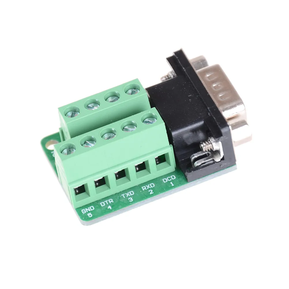 

1PC DB9 connector Terminal Module RS232 RS485 Adapter Signals Interface Converter Male COM D sub 9Pin Wholesale