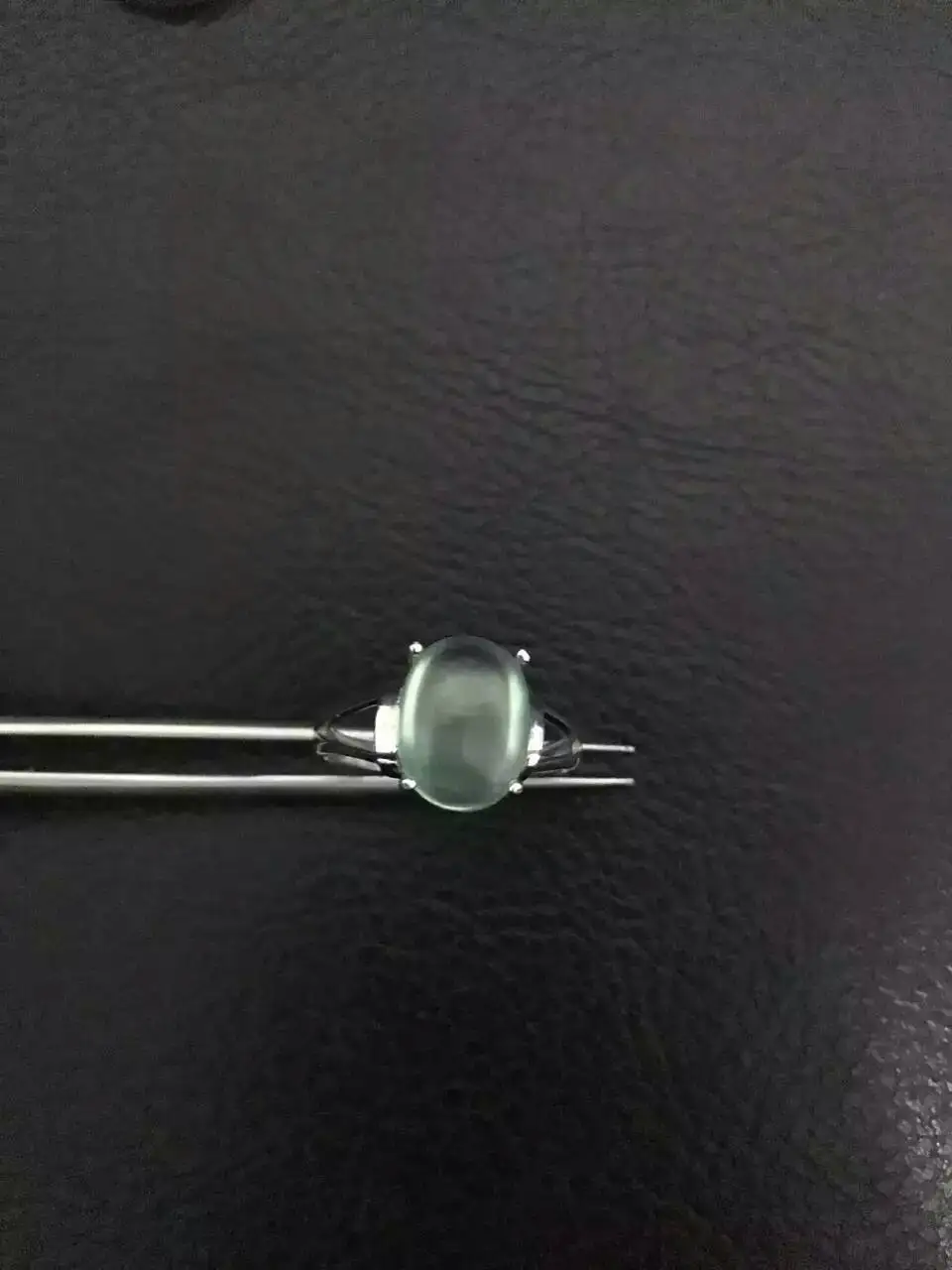 

Natural green prehnite gem ring Natural gemstone ring S925 sterling silver ring elegant trendy round women girl gift Jewelry