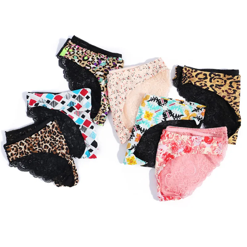 Lace Women's Panties Lace Women's Panties Sexy Female Underwear Seamless Ladies Briefs Low-rise Lingerie Soild Panty Girls Briefs Tangas Slip Femme
