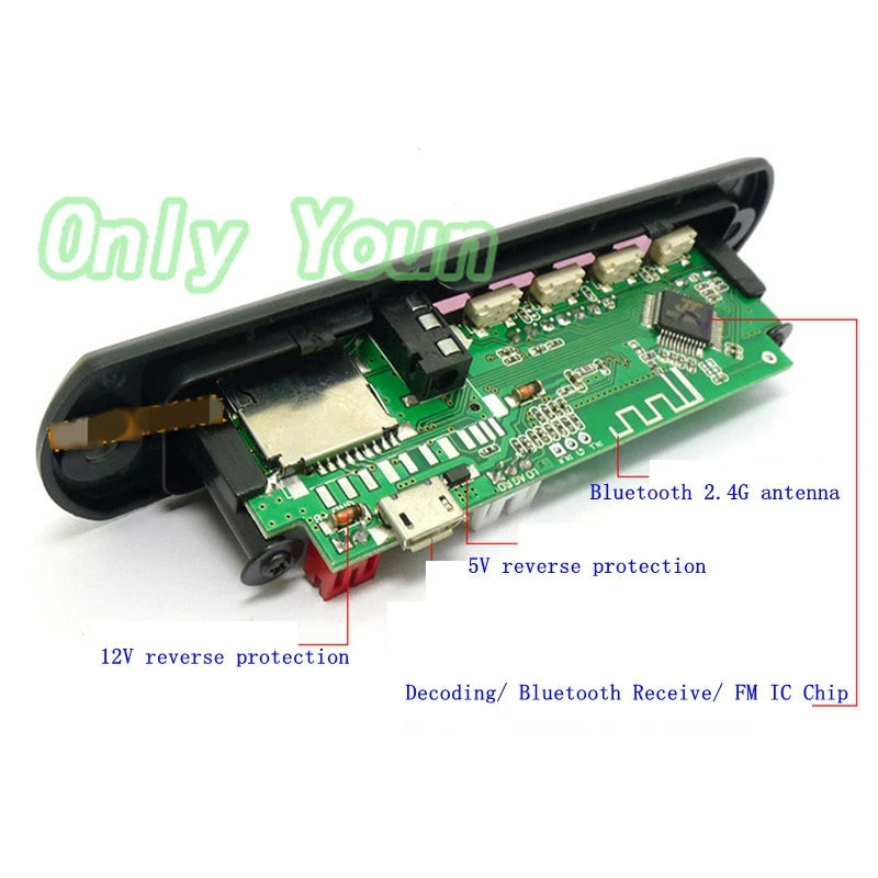 Aipinchun DIY bluetooth приемник аудио MP3 декодер доска FLAC/WAV/wma/MP3 модуль плеер W/TF слот Поддержка У диска AUX FM aa0176