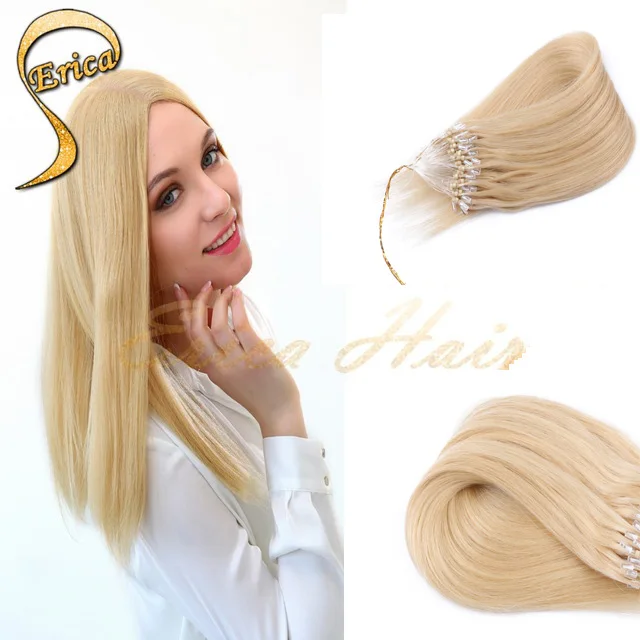 

Free Ship Brazilian Virgin Micro Loop Hair Extensions 1g/s  100 pcs 18-26 inch Keratin Micro loop Remy Human Hair Extensions