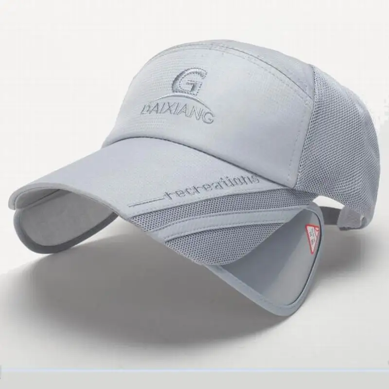 

New Design Extension Type Unisex Sunscreen Sunhat Mesh Breathable Sun Hat Fishing Baseball Cap Adjustable