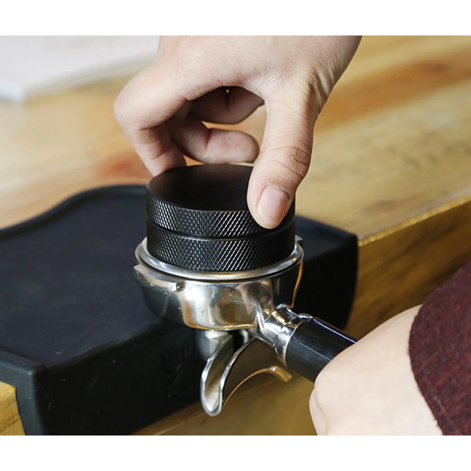 Behokic нержавеющая сталь Макарон форма кофе порошок воздуходувки тамперные пески дозаторы для кофе с 3-вентиляторным дном 58 мм диаметр