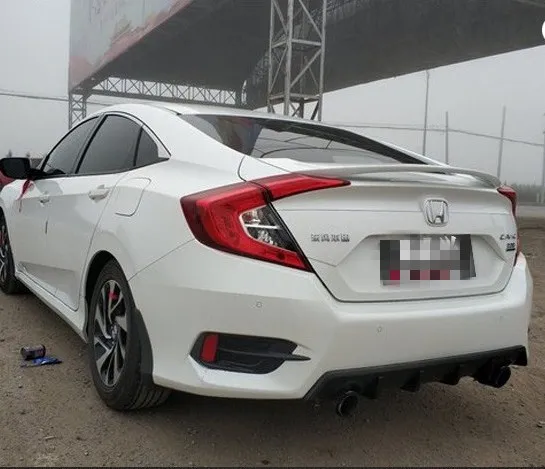 2015 2016 2017 2018 новый спойлер для honda civic от праймера или черного белого цвета краска ABS