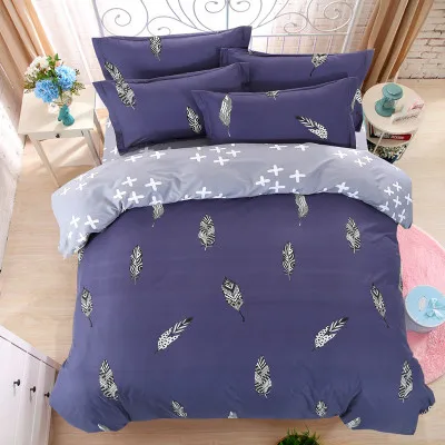 

Bedclothes 4PC Bedding Sets Polyester Duvet Cover+1 set Bed Sheet+1 Pillowcases+2 Twin Full Queen King Super