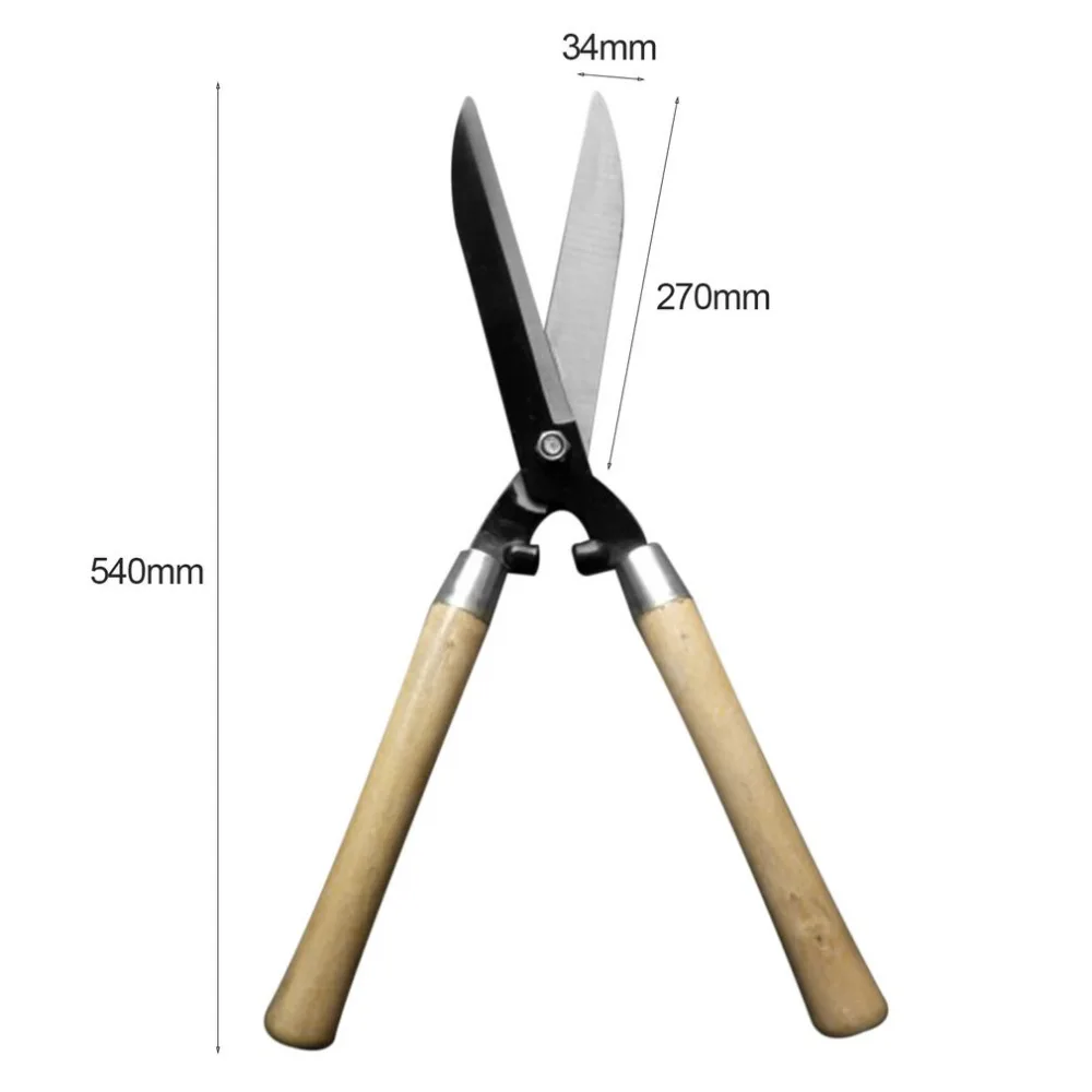 Ножницы для обрезки изгороди ножницы кусачки с длинной деревянной ручкой для садовых ножниц