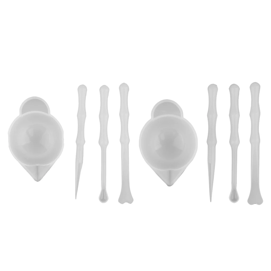8 Pieces Silicone Cup & Stirrers for Resin Color Mixing UV Resin Epoxy Resin Equipment DIY Jewelry Tools