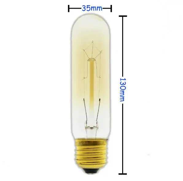 Лампы Эдисона ретро лампы накаливания винтажные ST64 A19 G80 T45 лампы накаливания винтажные ампулы лампы накаливания лампы Эдисона - Цвет: T10