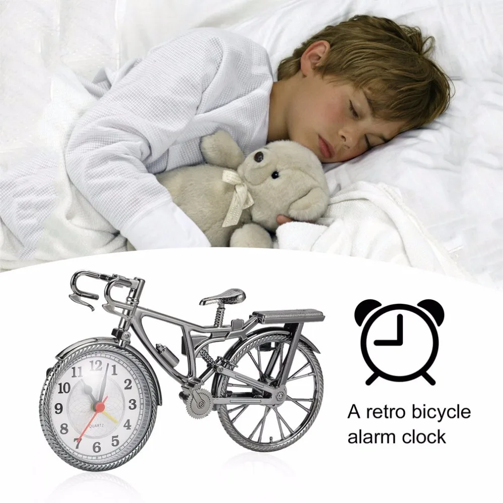 1Pc ABS Retro Bicycle Alarm Clock Cool Style Clock Fashion Personality Needle Clock NZ-035 Popular 22*6*13cm