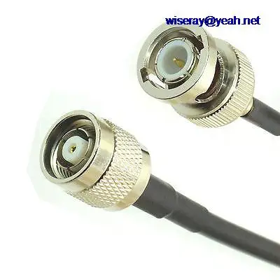 

DHL/EMS 100PCS RP-TNC male TO BNC male straight crimp for RG58 cable jumper pigtail 50cm-A8