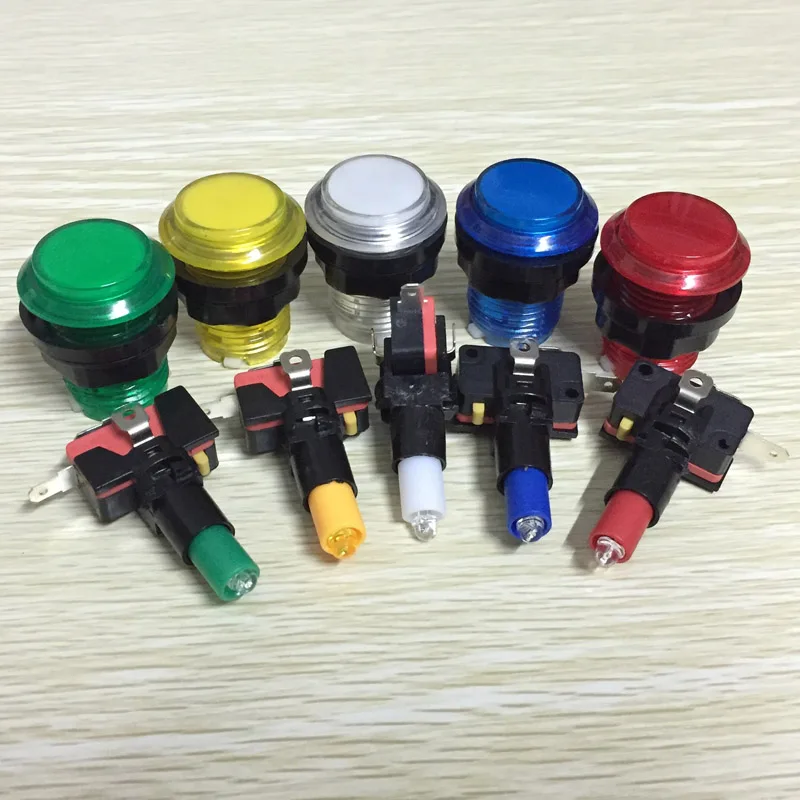 Аркадная игра 5v/12v светодиодный кнопочный с подсветкой микропереключателем для