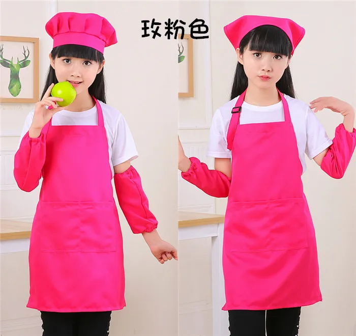  Children's apron set kindergarten children eat painting art advertising apron baking chef clothes w - 32969208923