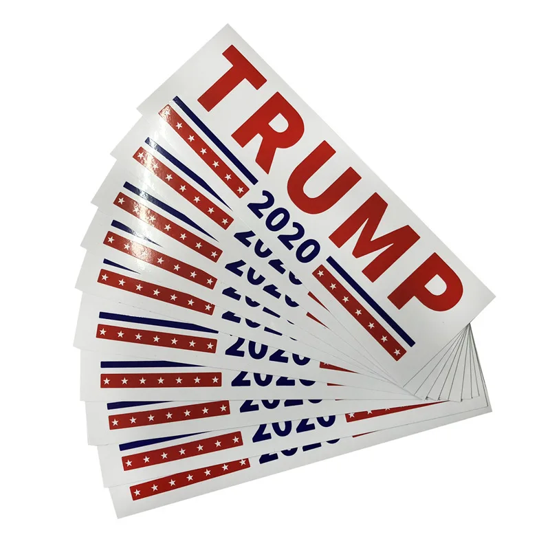 2020 козырная наклейка для президентских выборов США Дональд Трамп стикер на бампер автомобиля 10 шт./компл