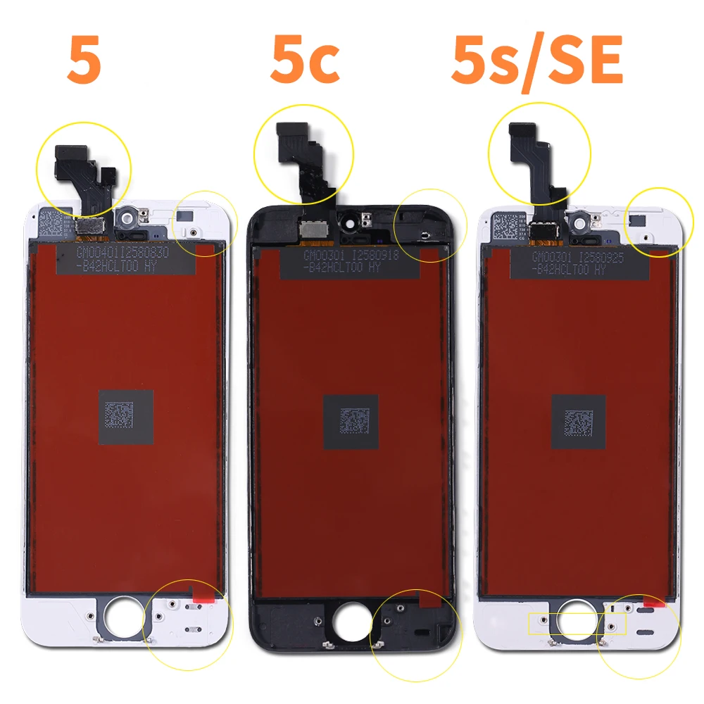 Сенсорный ЖК экран для iPhone 5 с дигитайзером в сборе замена экрана 5C SE + закаленное