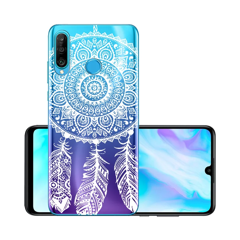 Прозрачный чехол для huawei P30 Lite, чехол для huawei P30 Pro P10 P20 mate 10 20 30 Lite Pro P Smart Z Y7 Y9 чехол - Цвет: W033