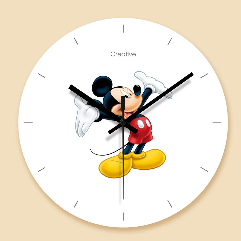 Non ticking Wall Clock Mickey Mouse Wall Clock Cartoon