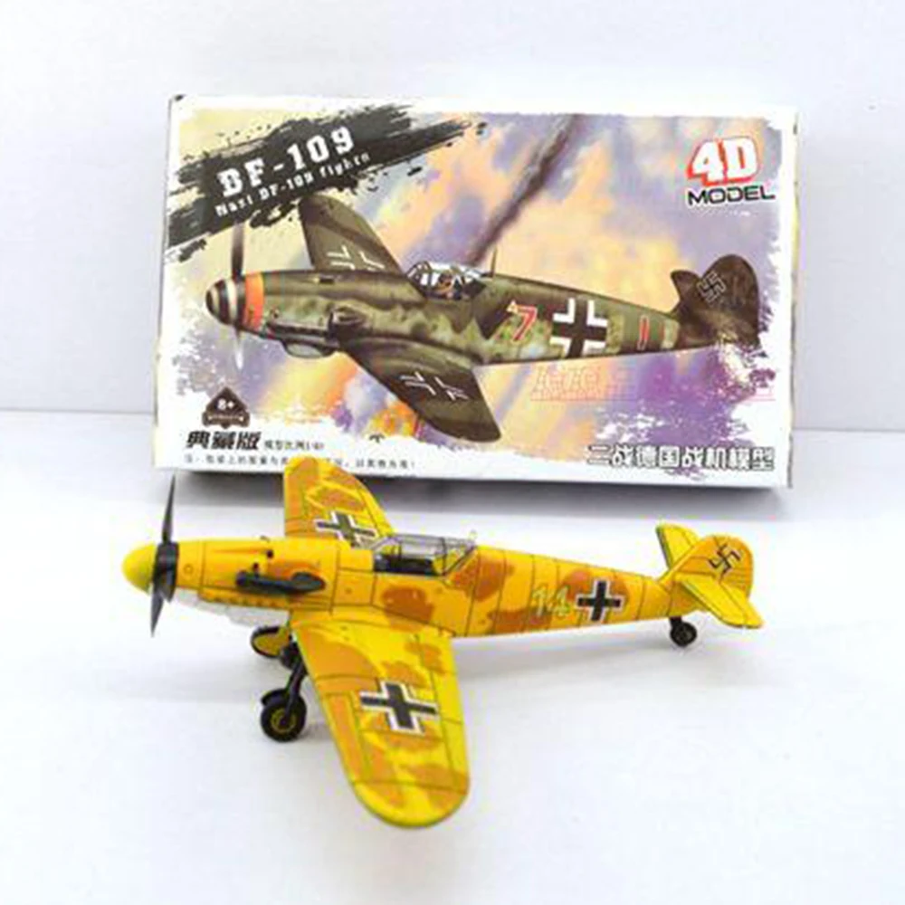 

4D Flying Models Plastic Aircraft Models 1/49 Messerschmitt Scale BF-109 Fighter 2 Playmobile Brinquedos Toys For Children Gifts