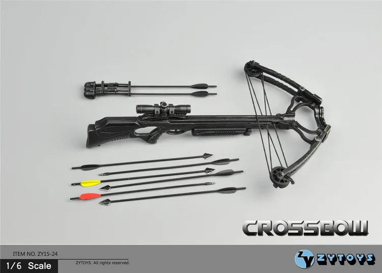 

ZYTOYS ZY15-24 1/6th Scale Crossbow Plastic Weapon Model Props L= 17cm for 12" Collectible Action Figure DIY