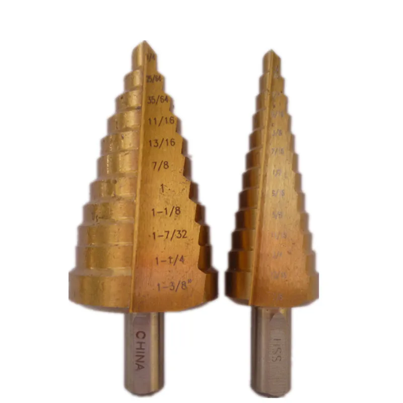 2pcs Titanium Steel Hss Step Drill Bit Multi Drill Bit Stepped Core