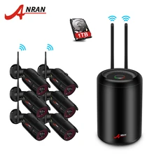 ANRAN система безопасности камеры 8CH Wifi NVR комплект системы охранного видеонаблюдения с 6 шт защищенная от внешних воздействий ip-камера 1080 P Беспроводная система видеонаблюдения