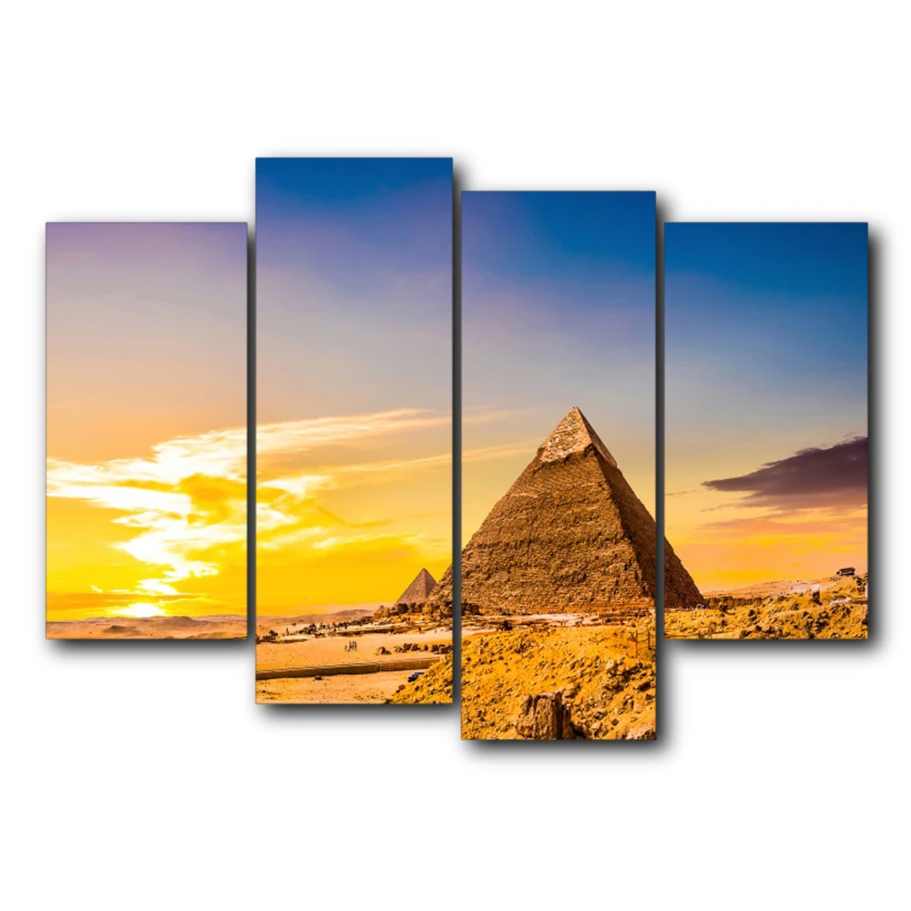 

Vintage Pyramids Places of Interest Posters and Prints Canvas Painting Wall Art Home Living Room Bedroom Decoration Frameless