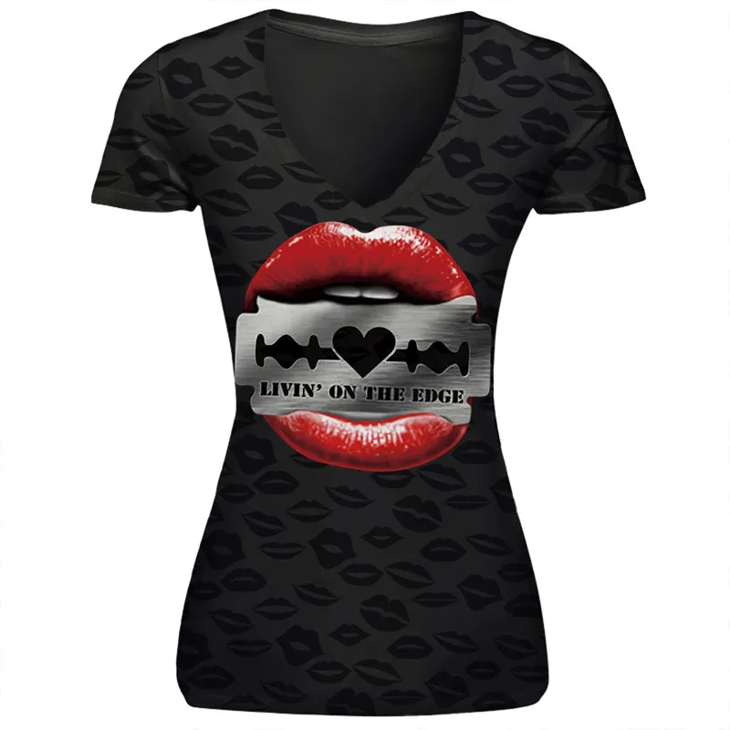 2017 mohekann Camisetas Harajuku mujeres sexy Club punk estilo verano 3D impresión cráneo Rosa Tops v-cuello ocasional Camisetas Tees camiseta 2017 mohekann Camisetas Harajuku mujeres sexy Club punk estilo verano 3D impresión cráneo Rosa Tops v-cuello ocasional Camisetas Tees camiseta