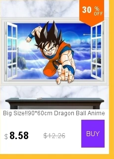 90*60 см Большой размер 3D аниме Dragon Ball наклейки Супер Saiyan Goku наклейки ПВХ для спальни Обои фреска Dragon Ball Z ST02