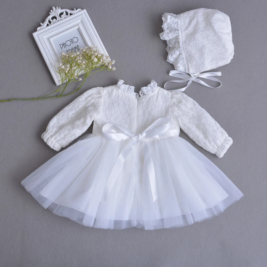 Платье для крещения новорожденных девочек; зимняя одежда; детская одежда; костюм принцессы; Рождественский наряд для новорожденных; 1 год рождения