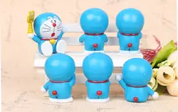 Doraemon 4 см цифры 6 шт./лот нобита ноби Рисунок игрушка из ПВХ рождественские подарки, куклы