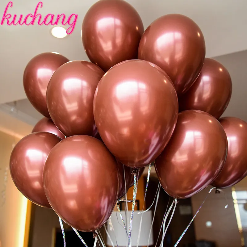 20 шт 10 дюймов коричневый латексный воздушный шар надувной гелиевый воздух globos свадьба Валентина романтическое украшение спальни день рождения ребенка