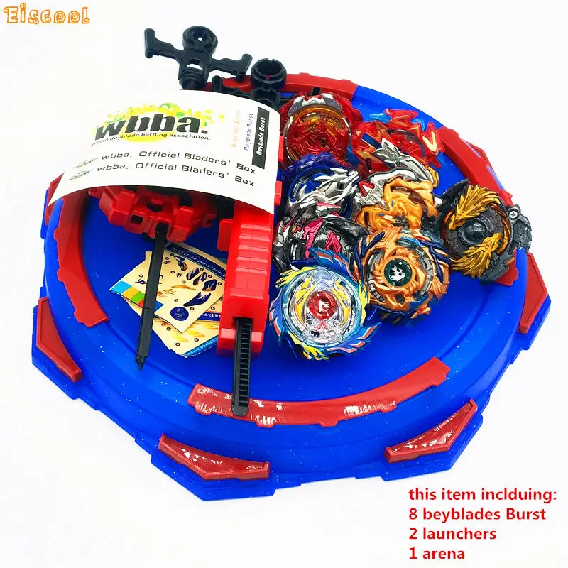Beyblade Burst игрушки с пусковым устройством стартер и арена игрушка Металл Fusion Бог спиннинг Топ bayblade Blade лезвия игрушки - Цвет: 8pcsArena004