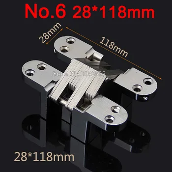 

DHL Shipping 50PCS Heavy Duty Hidden Cross Hinges Invisible Concealed Folding Door Hinges Durable with Screws