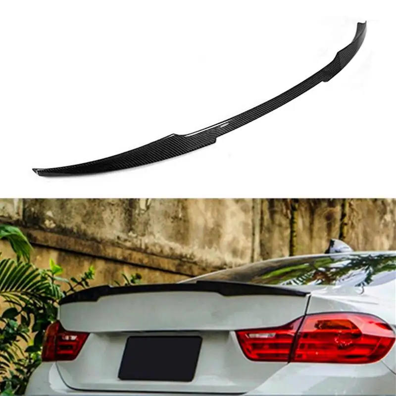 

New 4D Car Trunk Boot Spoiler Wing Lid Lip-M4 Style Lid Spoiler Wing Lip Wing Spoiler Carbon Fiber for BMW 428i 435i 2014-2017