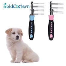 Лидер продаж, Пэт собака щенок из нержавеющей стали расчески кошка котенок волос удаление волос гребень для ухода расческа для животных для собаки