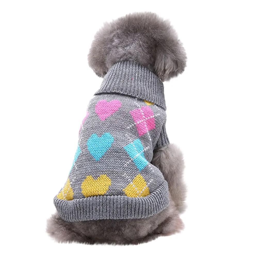 

Pet dog sweater Winter Warm Love Sweater Coat Costume Apparel jersey perro dog jumper