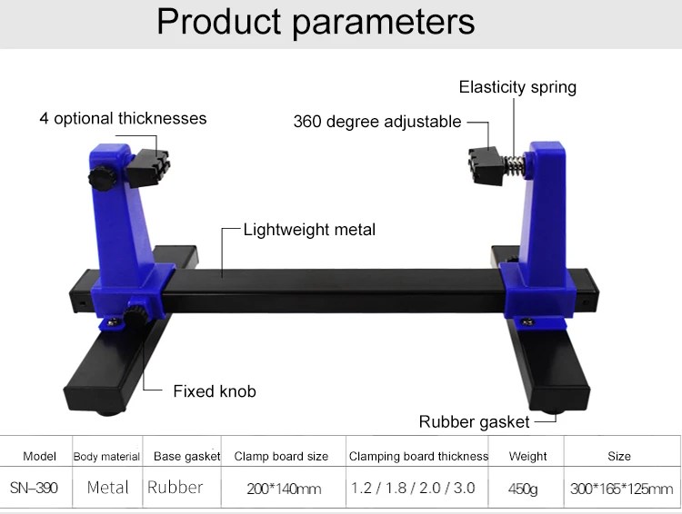 SN-390 360 градусов вращения печатной платы Держатель печатной платы Мобильный телефон джиг приспособление пайки сборка Стенд зажим инструмент для ремонта