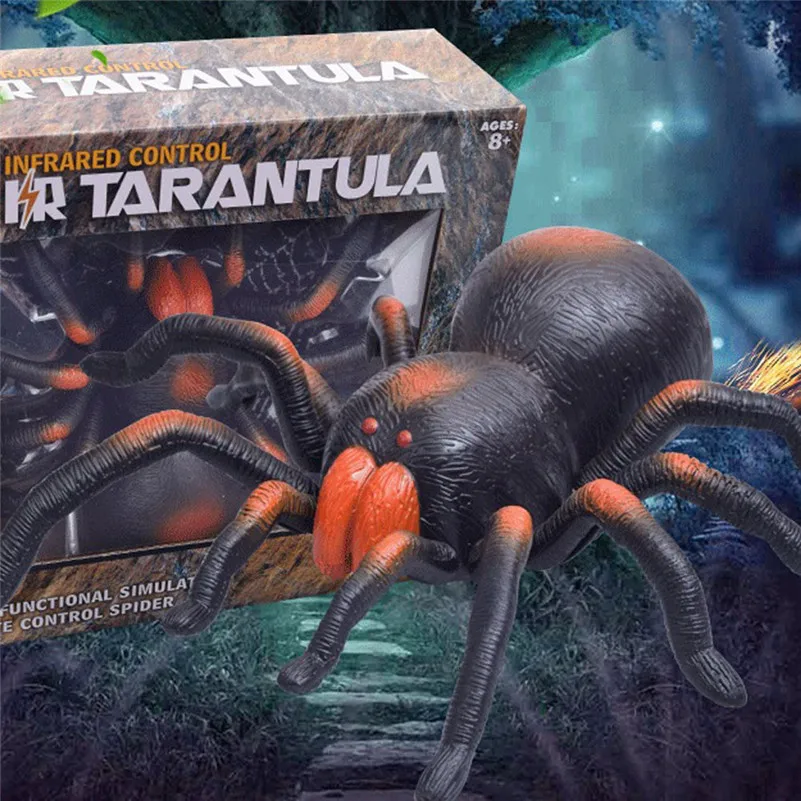 Хэллоуин высокое моделирование животных Tarantula ИК-паук удаленного Управление Дети игрушка в подарок развивающие игрушки для детей C3