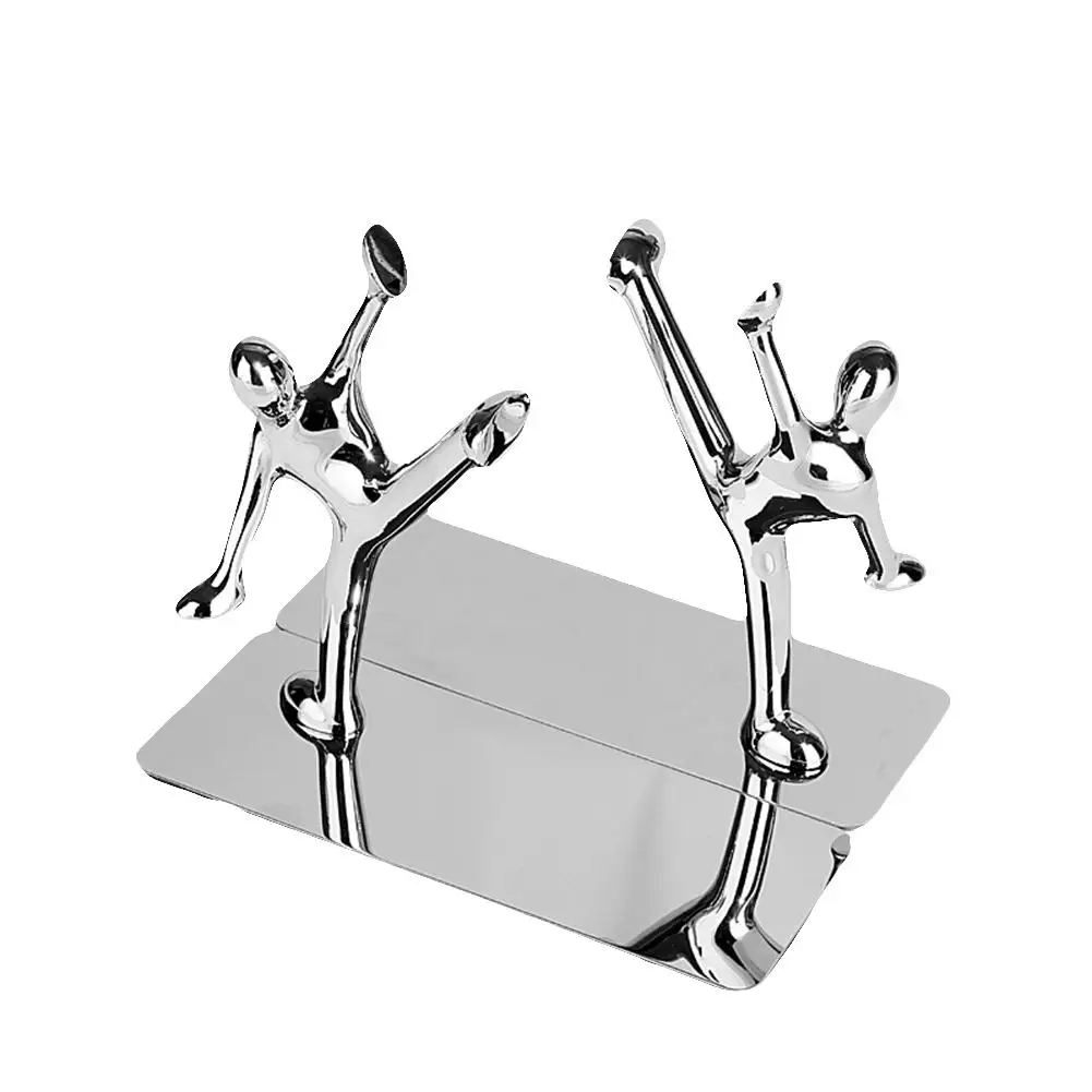 

2Pcs Kicking Figurine Home Study Bookshelf Book Stand Office Organizer Holder 2019NEW
