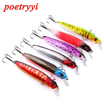 

1Pcs Floating Wobblers Minnow Fishing lure 10cm 8g Crankbait Artificial Hard Bait Bass Lure Plastic Fish Fishing Tackle 30