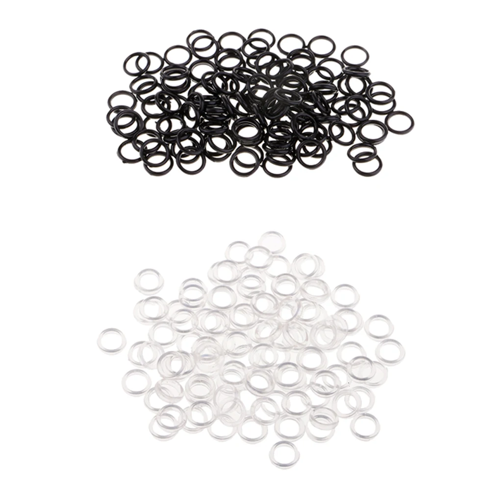 200 Pieces Nylon Bra Strap Adjustment Adjuster Lingerie Slider O Ring Bikini Fasteners 6mm