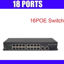 16 Порты и разъёмы коммутатор питания через Ethernet 10/100 м 16+ 2 Порты для 16 шт. ip-камеры с питанием по POE 16ch POE маршрутизатор